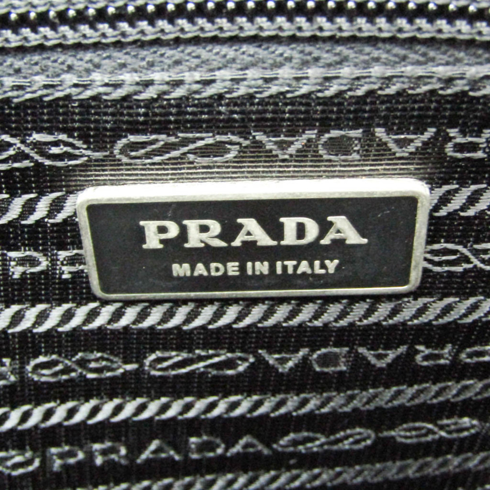 PRADA Black Leather Messenger Shoulder Bag - Picture 16 of 16